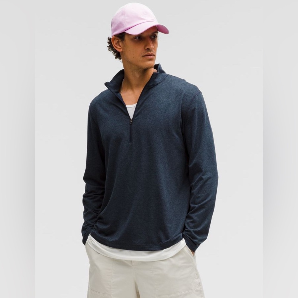 Lululemon Navy Soft Jersey Half Zip